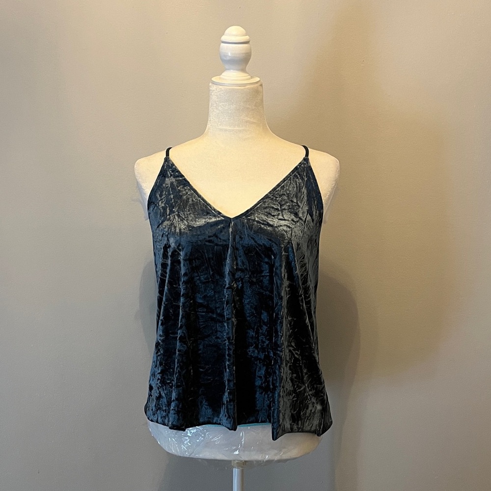 Crushed Velvet Camisole - Deep Teal
